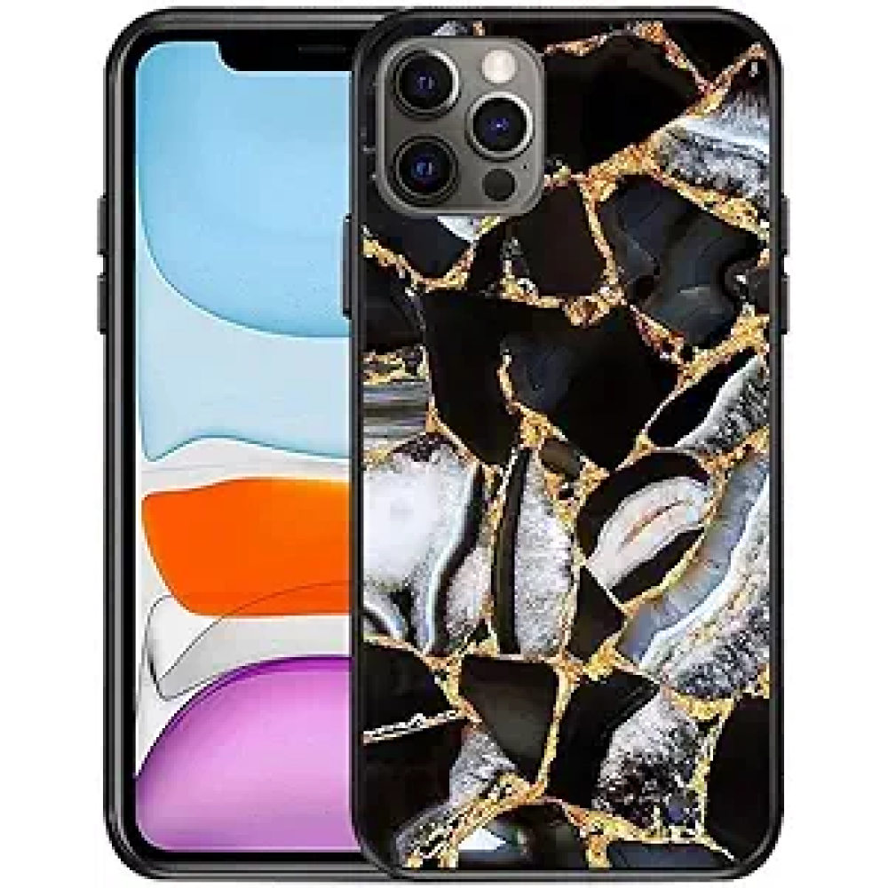 For Apple iPhone 12 Pro Max 6.7 Glitter Marble Hard TPU