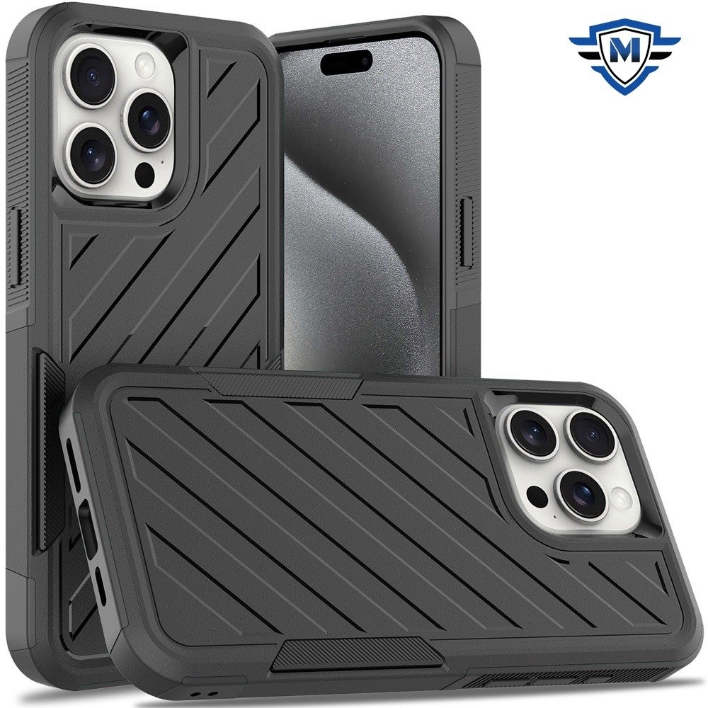 For Apple iPhone 15 Pro Max Noble lined shockproof dual layer hybrid in Slide-Out Package - Image 2
