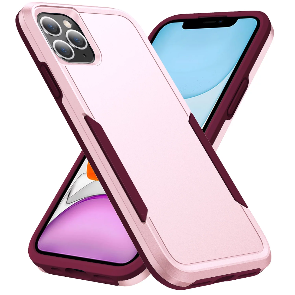 PolyBag For Apple iPhone 16 Pro Max Tough Strong Dual Layer Flat Hybrid Case Cover