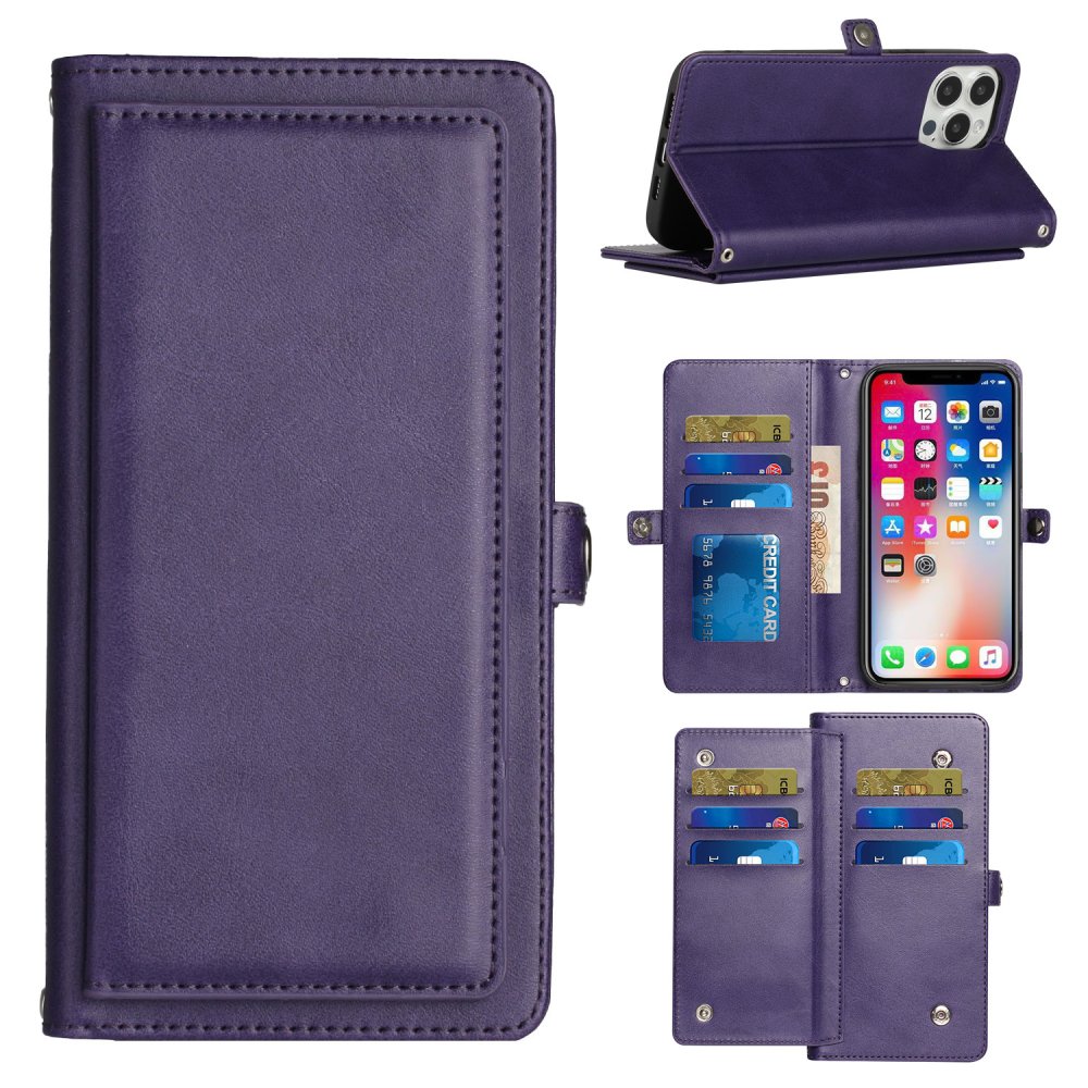 For Motorola MOT G 5G 2023 Wallet Premium PU Vegan Leather ID Multiple Card Holder Money with Strap - Image 2