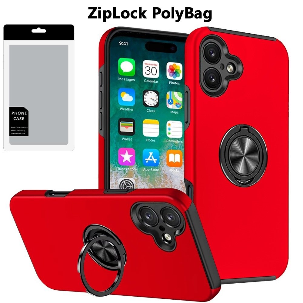 [PolyBag] For Apple iPhone 16 Plus 6.7 inch CHIEF Oil Painted Magnetic Ring Stand Hybrid - Image 3
