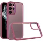 For Samsung Galaxy S23 Plus Finest Transparent Thick Acrylic Hybrid Metal Buttons Cover Case