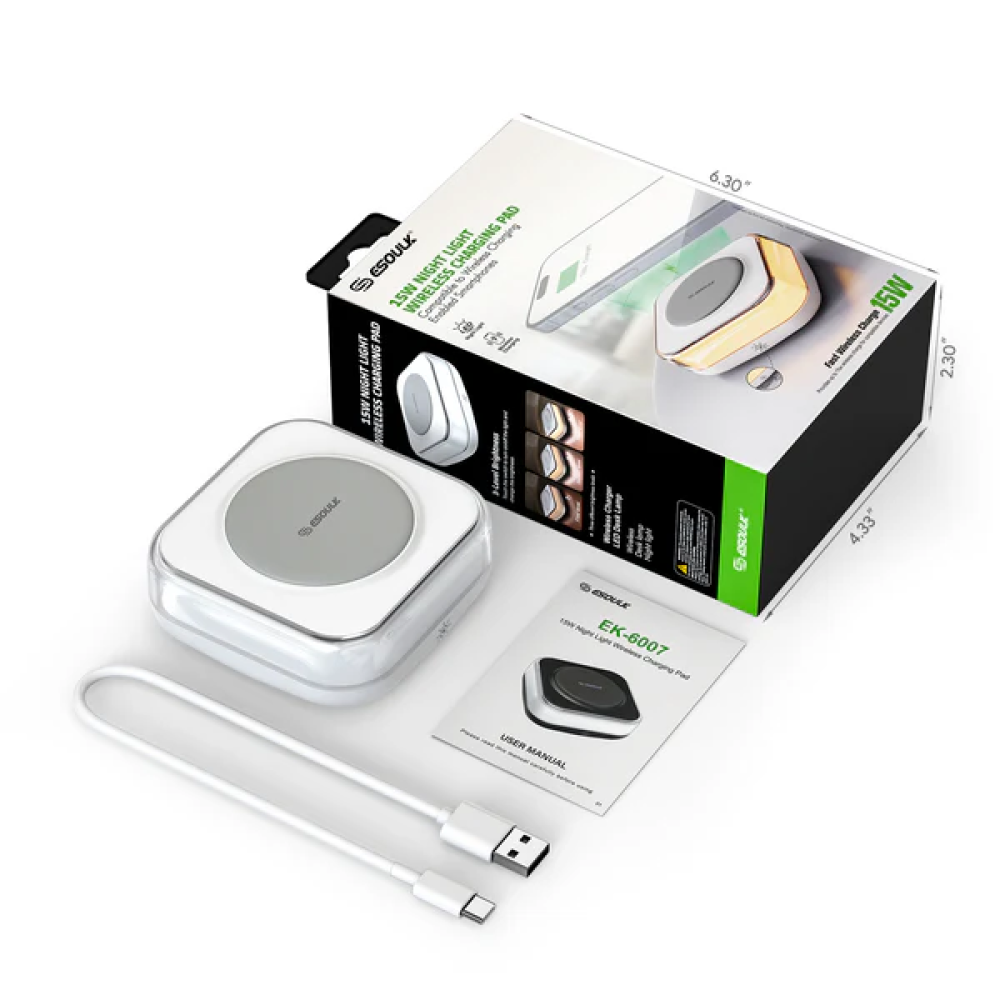 Esoulk 15W NIGHT LIGHT WIRELESS CHARGING PAD