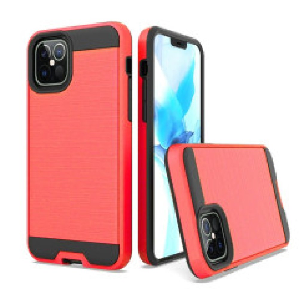 For Apple iPhone 13 Pro Brushed Metallic Design Hybrid Case Cover - Image 6