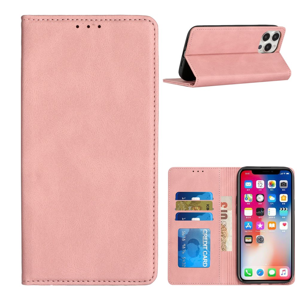For Apple iPhone 15 Pro Max Wallet Premium PU Vegan Leather ID Card Money Holder with Magnetic Closure Case Cover - Image 3