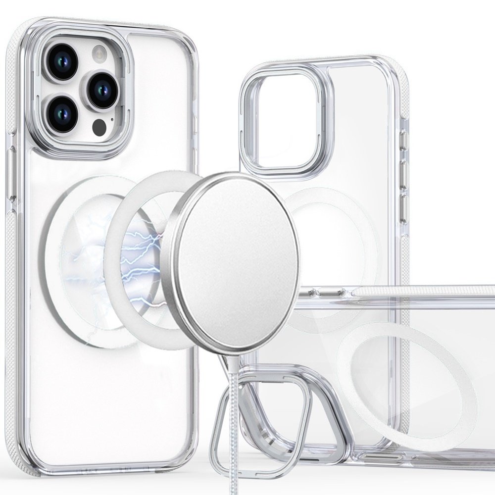For Apple iPhone 15 Pro Max MagSonic Camera Bracket Stand Magnetic Ring Circle Hybrid - Image 8