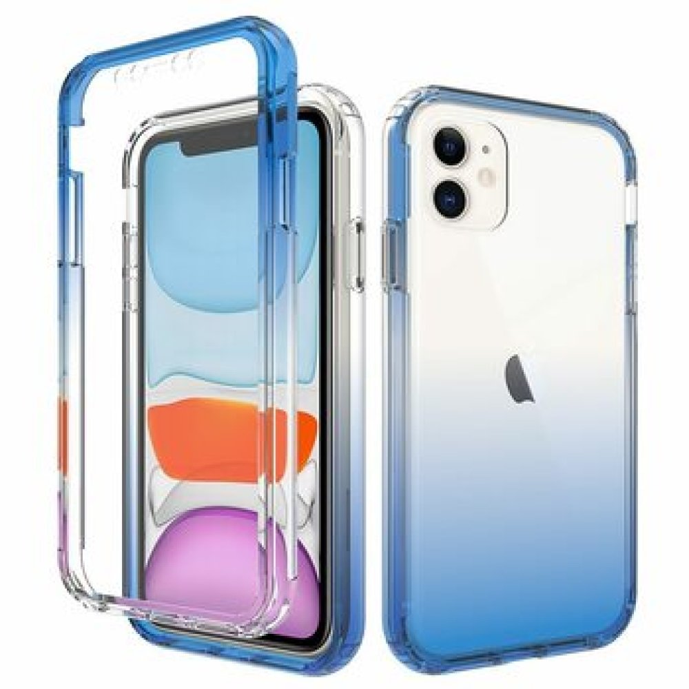 For Apple iPhone 13 Pro 6.1 (3 Cameras) Two Tone Transparent Shockproof Case Cover - Image 2