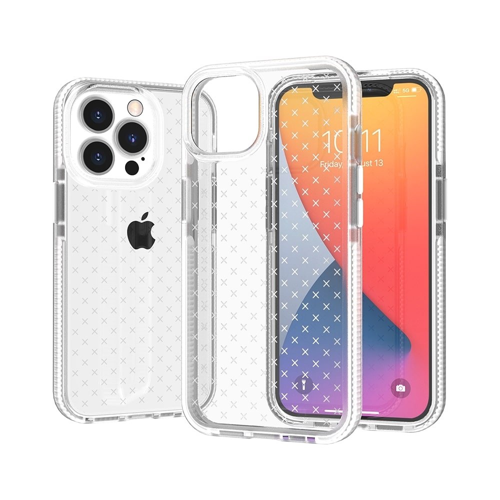 For Apple Phone 13 Pro CROSS Design Ultra Thick 3.0mm Transparent ShockProof Hybrid Case Cover - Image 4