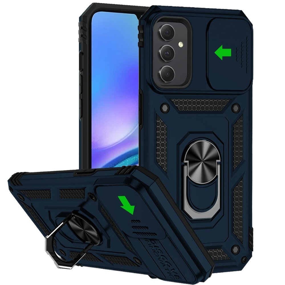 For Samsung Galaxy A05s Well Protective Magentic Ring Stand Camera Protective Cover Case