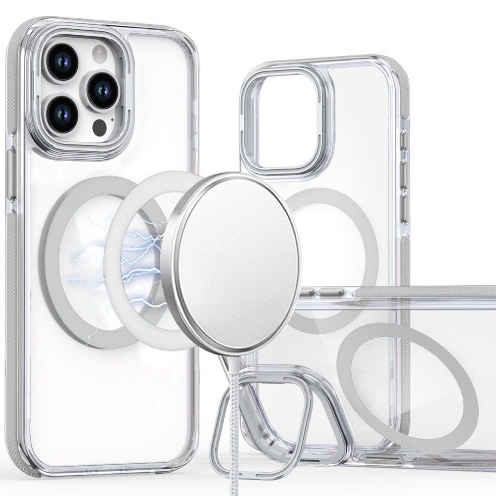For Apple iPhone 15 Pro Max MagSonic Camera Bracket Stand Magnetic Ring Circle Hybrid - Image 3