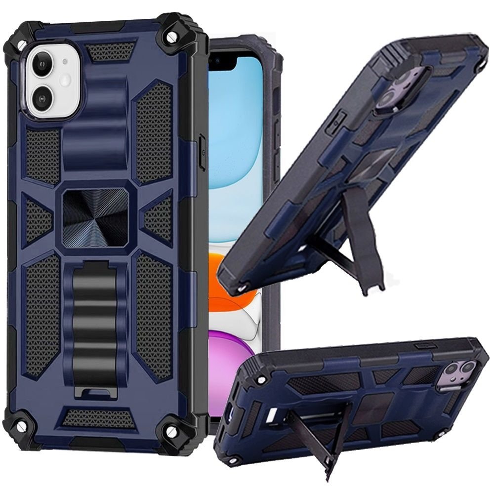 For Apple iPhone 14 PRO 6.1" Machine Magnetic Kickstand Case Cover - Image 4