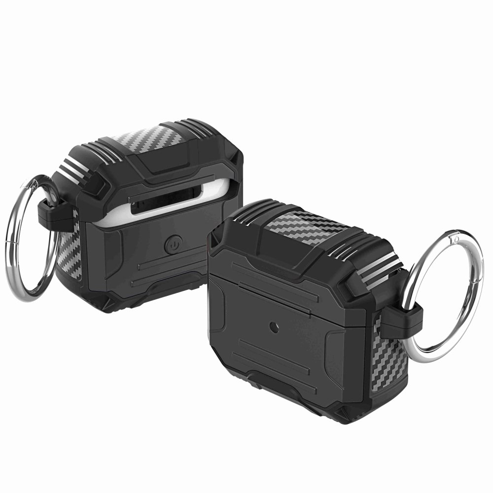 For AirPods 4 Rugged ShockProof Hybrid With Metal Hook Case Cover - Image 3