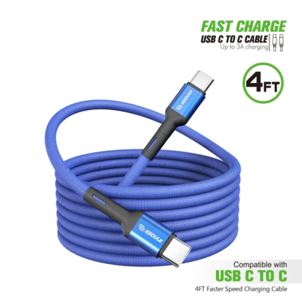 Esoulk 4FT FABRIC CABLE For C To C