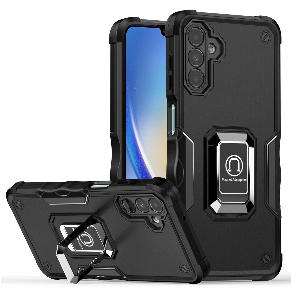 For Samsung Galaxy A35 5g OPTIMUM Magnetic Ring Stand Hybrid Case Cover