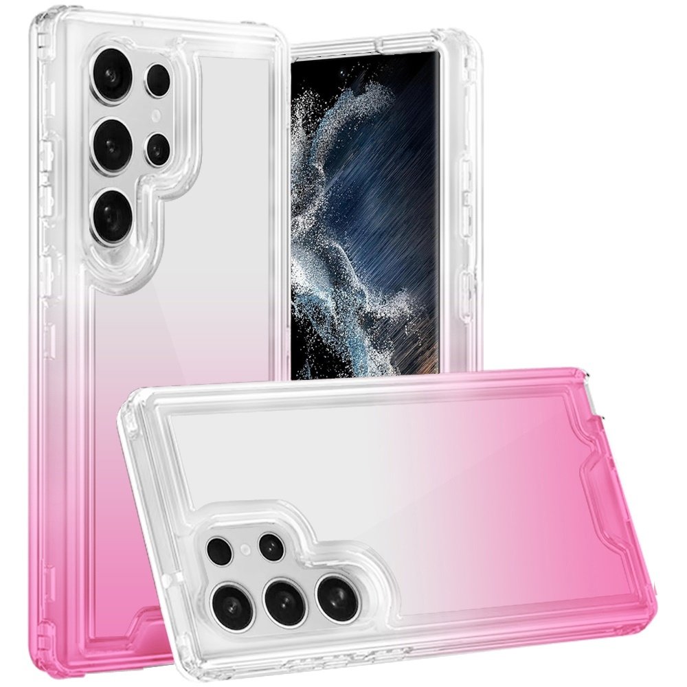 For Samsung Galaxy S23 Ultra 3in1 Two Tone Shockproof Transparent Hybrid Case