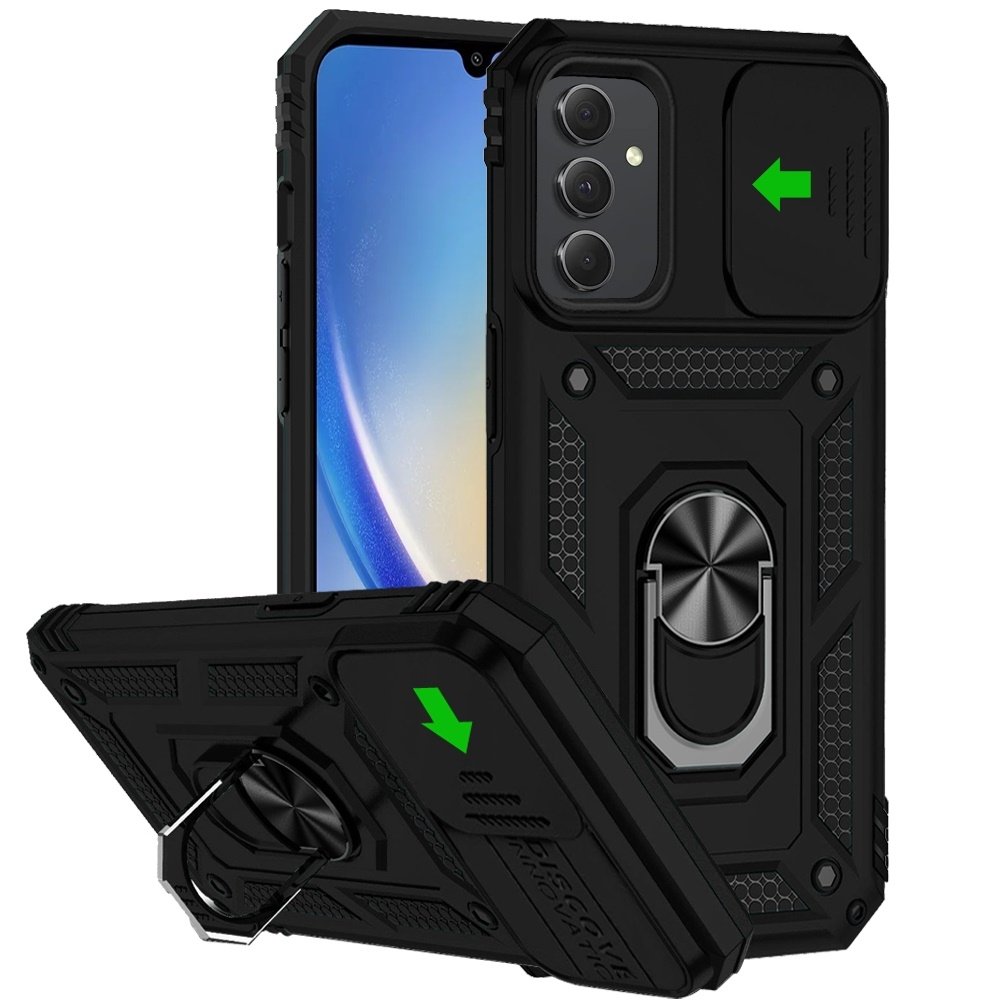For Samsung Galaxy A15 5G Well Protective Magentic Ring Stand Camera Protective Cover Case - Image 2