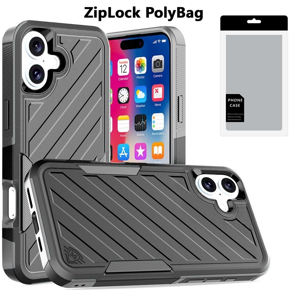 [PolyBag] For Apple iPhone 16 6.1 inch Noble lined shockproof dual layer hybrid - Image 3