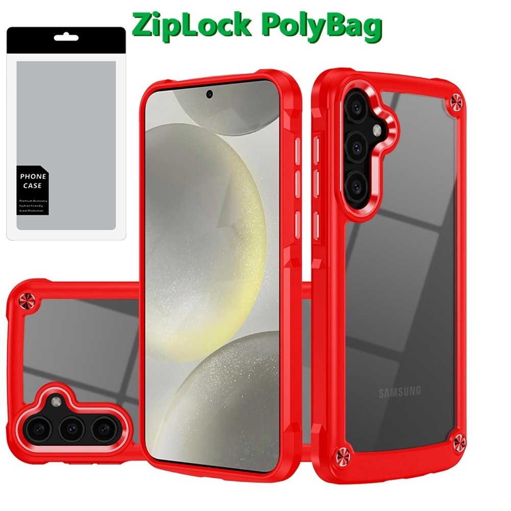 [PolyBag] For Samsung s25 Plus/s24 Plus Ultimate CaseX Transparent Hybrid Case with Metal Buttons And Camera Edges - Image 2