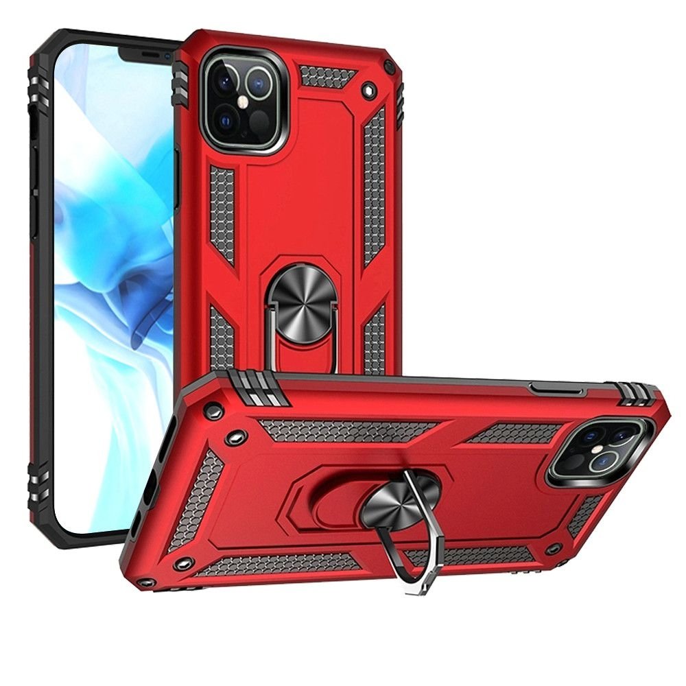 For Apple iPhone 14 PRO MAX 6.7" Ring Magnetic Kickstand Hybrid Case Cover