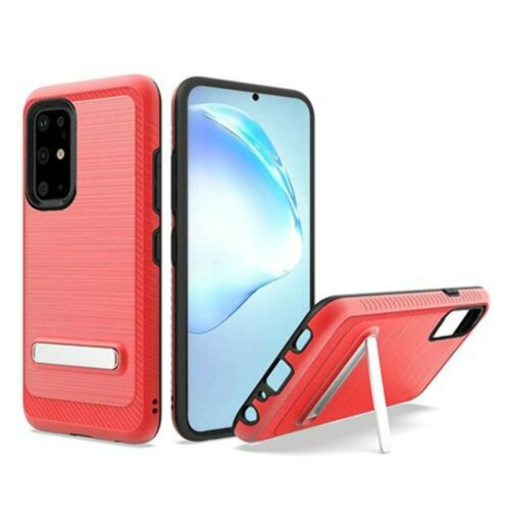 For Samsung Galaxy S20 Plus 5G 6.7 / S11 Slim Brushed Hybrid with Design Edged Lining with magnetic kickstand