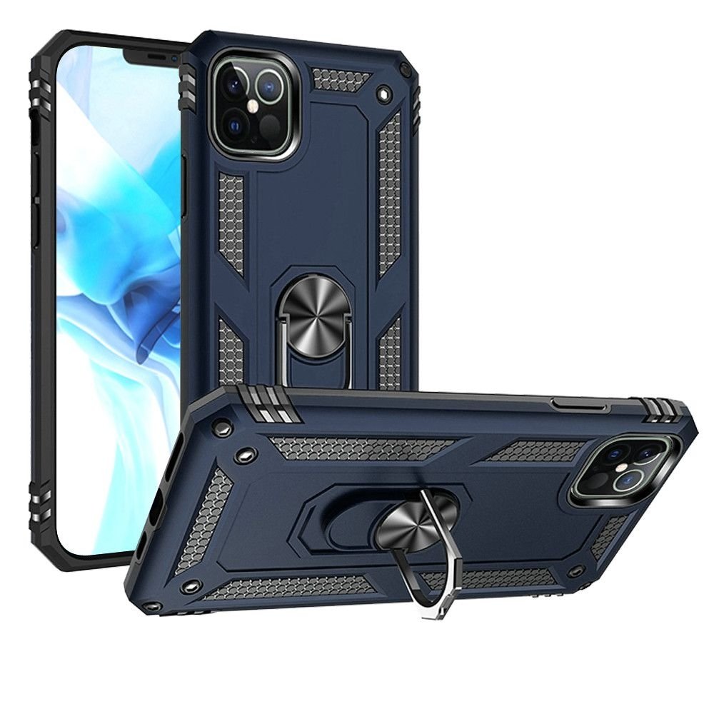 For Apple iPhone 14 PRO 6.1" Ring Magnetic Kickstand Hybrid Case Cover - Image 3