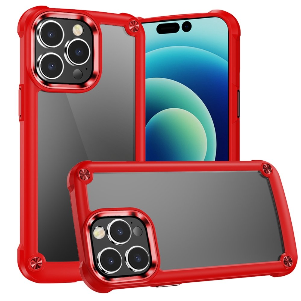 For Apple  iPhone 15 Pro Max Ultimate CaseX Transparent Hybrid Case with Metal Buttons And Camera Edges - Image 2