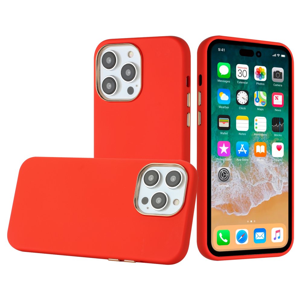 For Apple iPhone 13 Pro Max Classy Slick Chromed Around Hybrid Case Cover