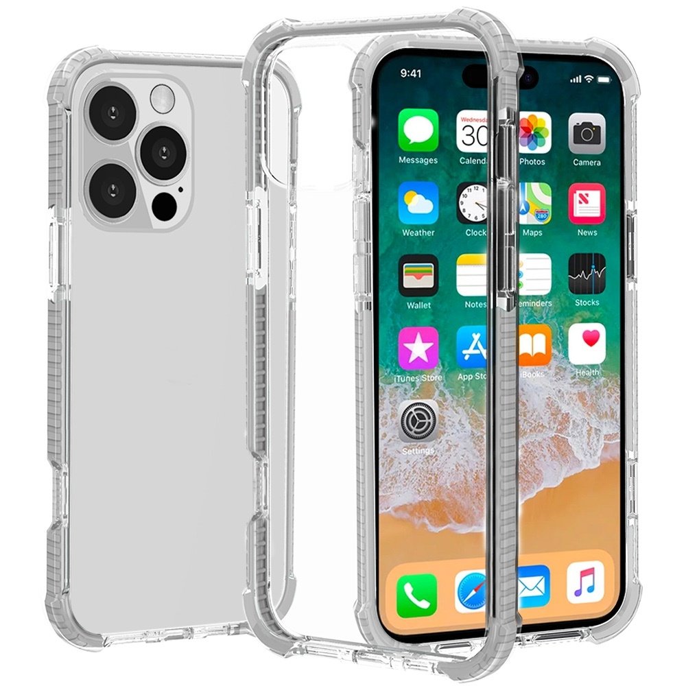 For Apple iPhone 16 Pro Max 6.9 inch Acrylic Tough 2.5mm Transparent ShockProof Hybrid Case Cover