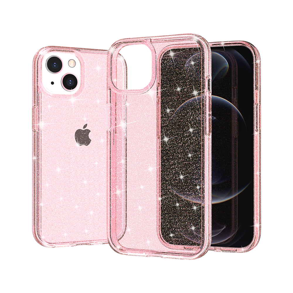 For Apple iPhone 15 Glitter Ultra Thick 3mm Transparent Hybrid Case Cover - Image 3
