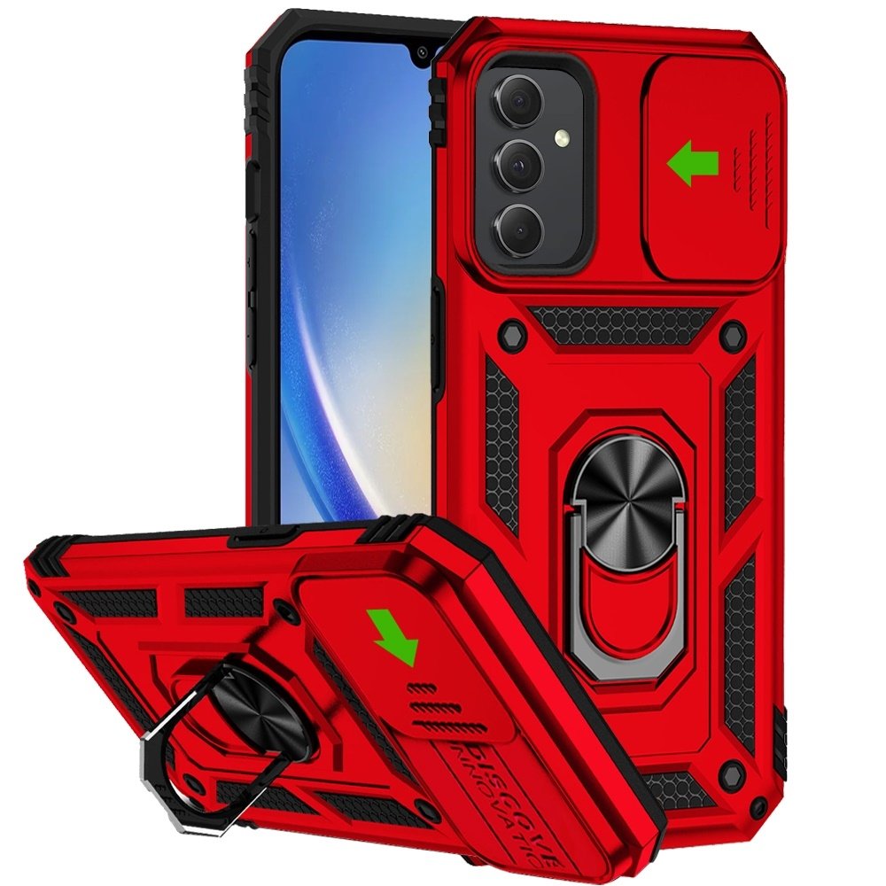 For Samsung Galaxy A15 5G Well Protective Magentic Ring Stand Camera Protective Cover Case
