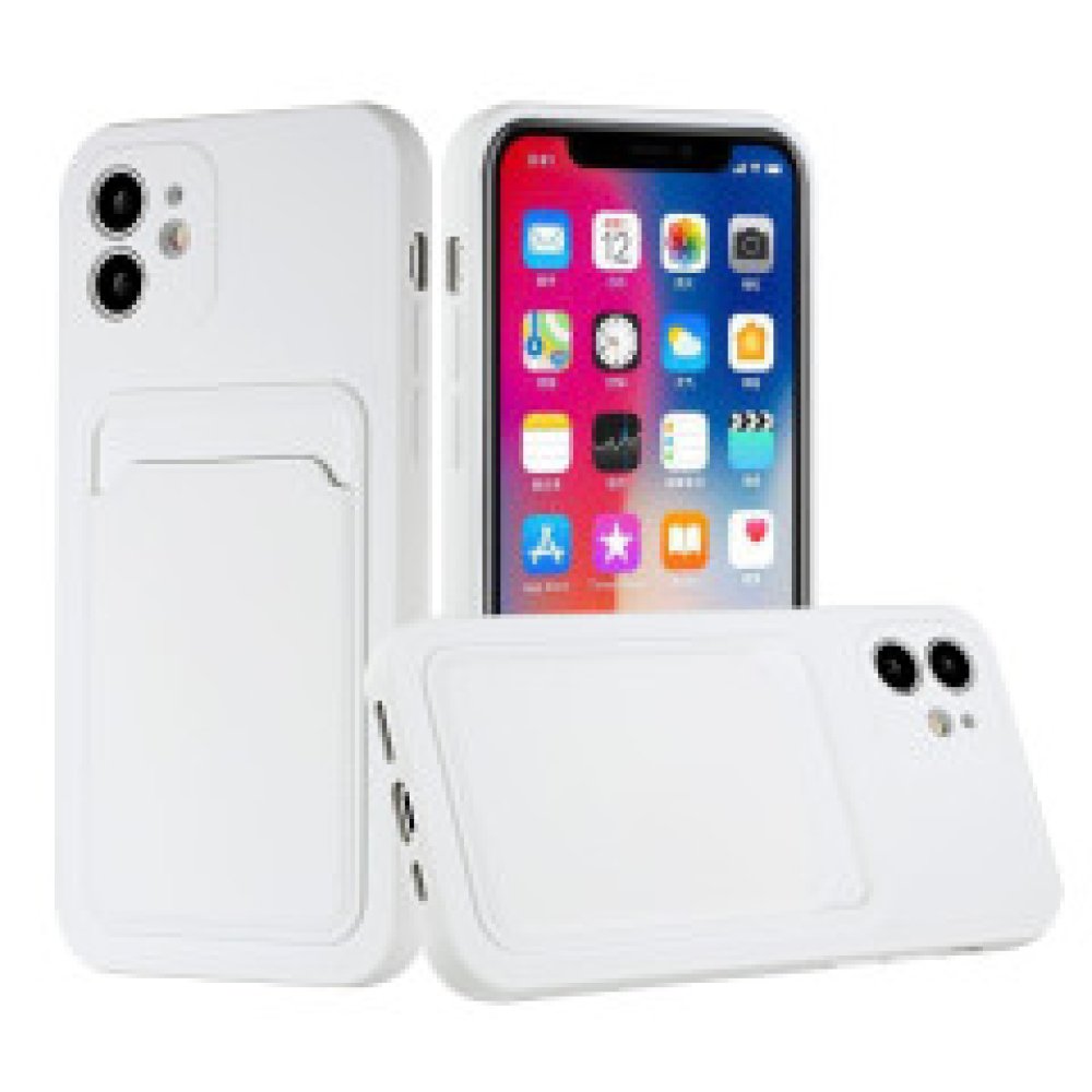 For Apple iPhone 12 Pro Max 6.7 CASE Thick TPU Card Holder (2) with Camera Protection