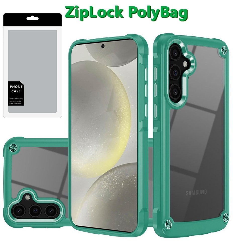 [PolyBag] For Samsung s25 Plus/s24 Plus Ultimate CaseX Transparent Hybrid Case with Metal Buttons And Camera Edges - Image 3