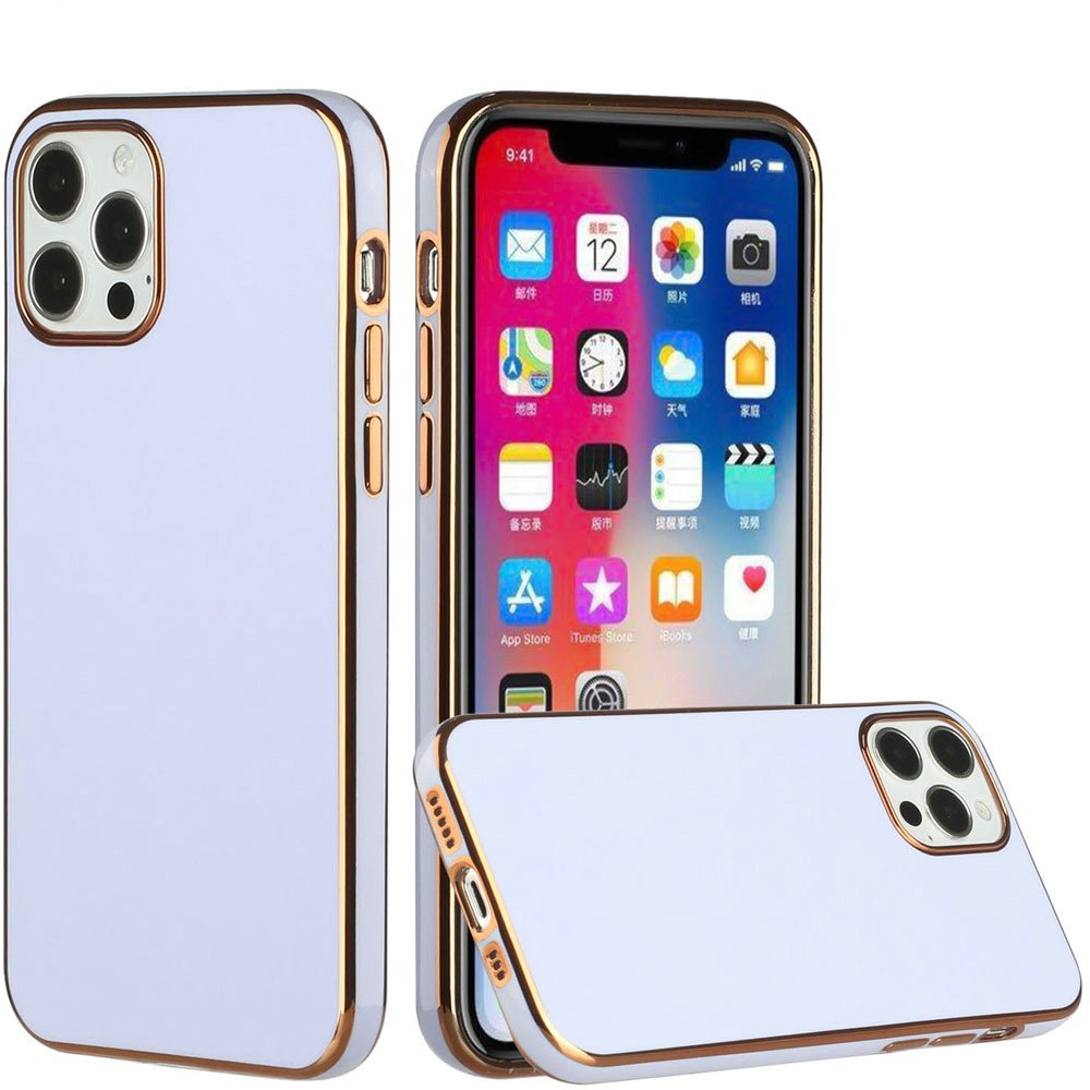 For Apple iPhone 13 Pro Electroplated Fashion Solid Color TPU Case Cover