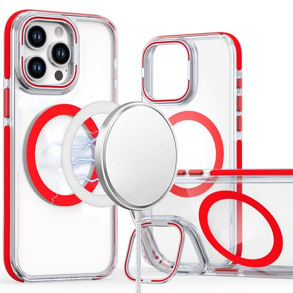 For Apple iPhone 15 Pro Max MagSonic Camera Bracket Stand Magnetic Ring Circle Hybrid - Image 2