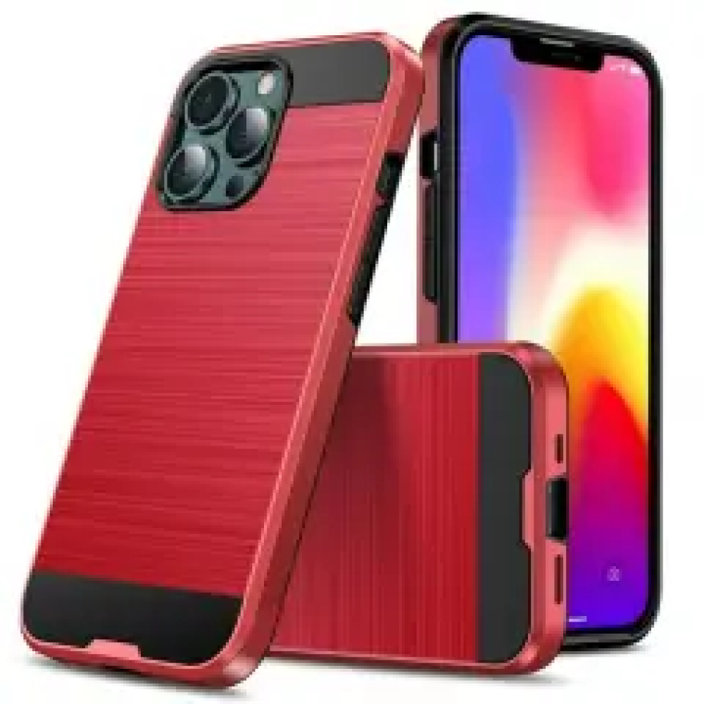 For Samsung Galaxy S20 Ultra 5G 6.9 Brushed Metallic Design Hybrid Case Cover