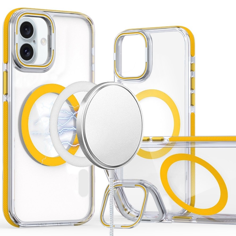 For Apple iPhone 16 6.1 inch MagSonic Camera Bracket Stand Magnetic Ring Circle Hybrid - Image 7