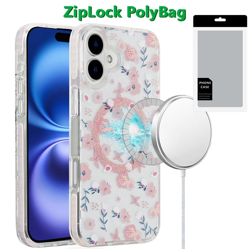 [PolyBag] For Apple iPhone 16 Plus 6.7 inch Magnetic Double Layer IMD Design Case