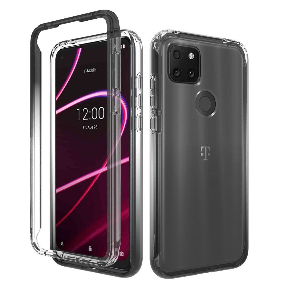 For Revvl 5G Two Tone Transparent Shockproof Case Cover - Image 2