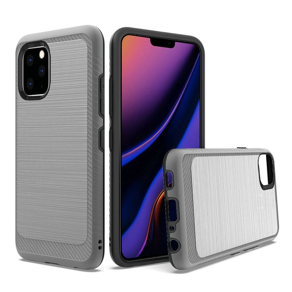 For Apple iPhone 11 Pro Max Slim Brushed Hybrid with Design Edged Lining - Image 2