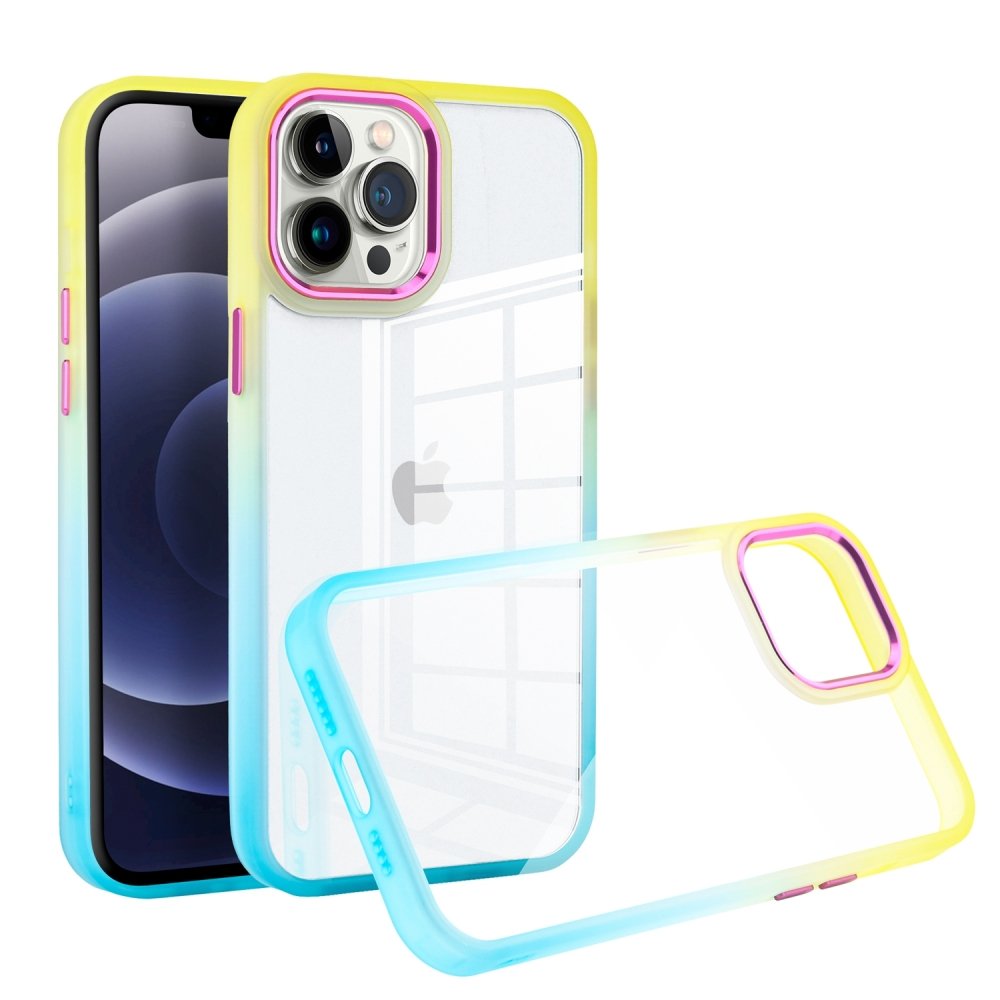 For Apple iPhone 14 PRO MAX 6.7" Radiant Two Tone Transparent Thick Hybrid Case Cover