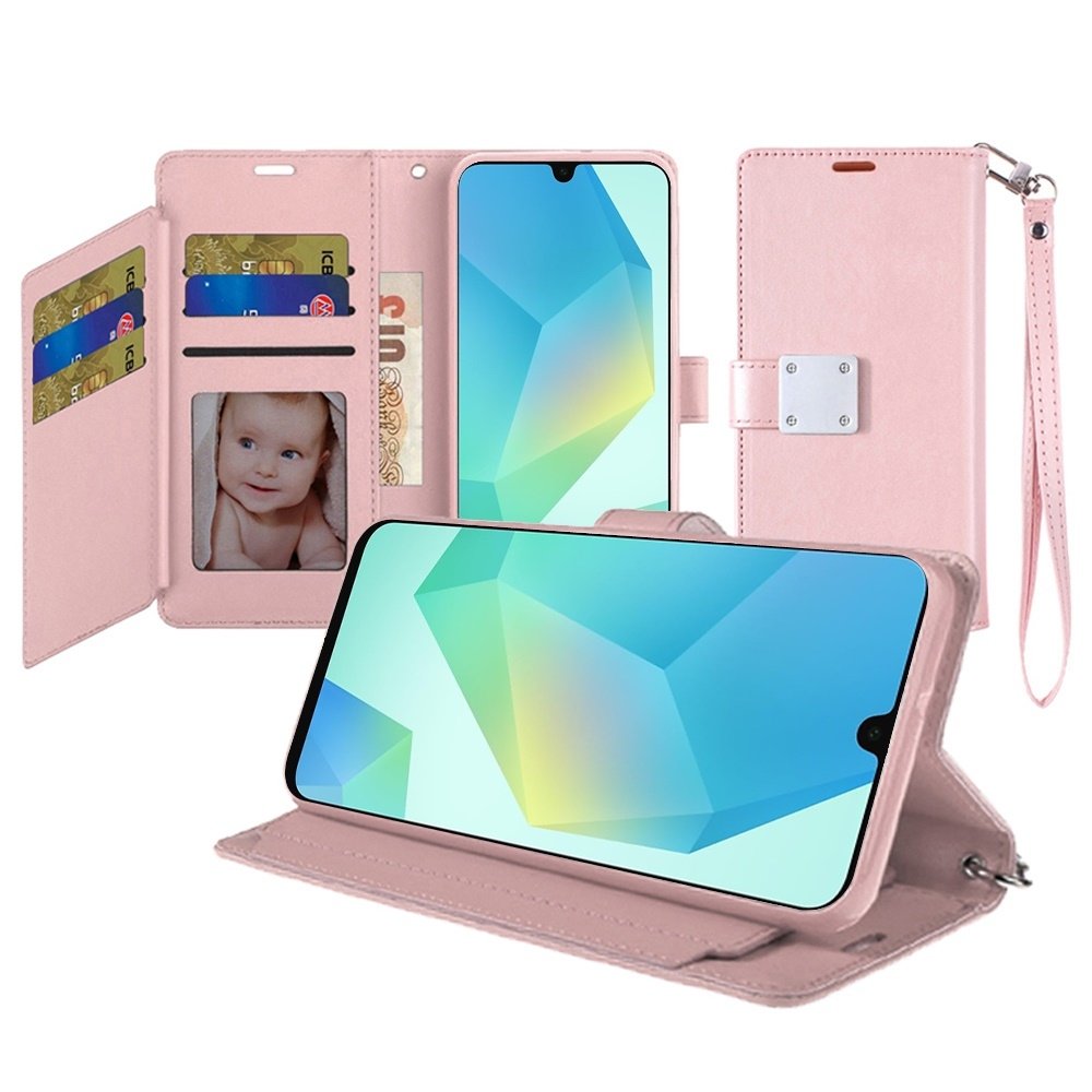 For Samsung Galaxy A16 5G Wallet ID Card Holder Case Cover