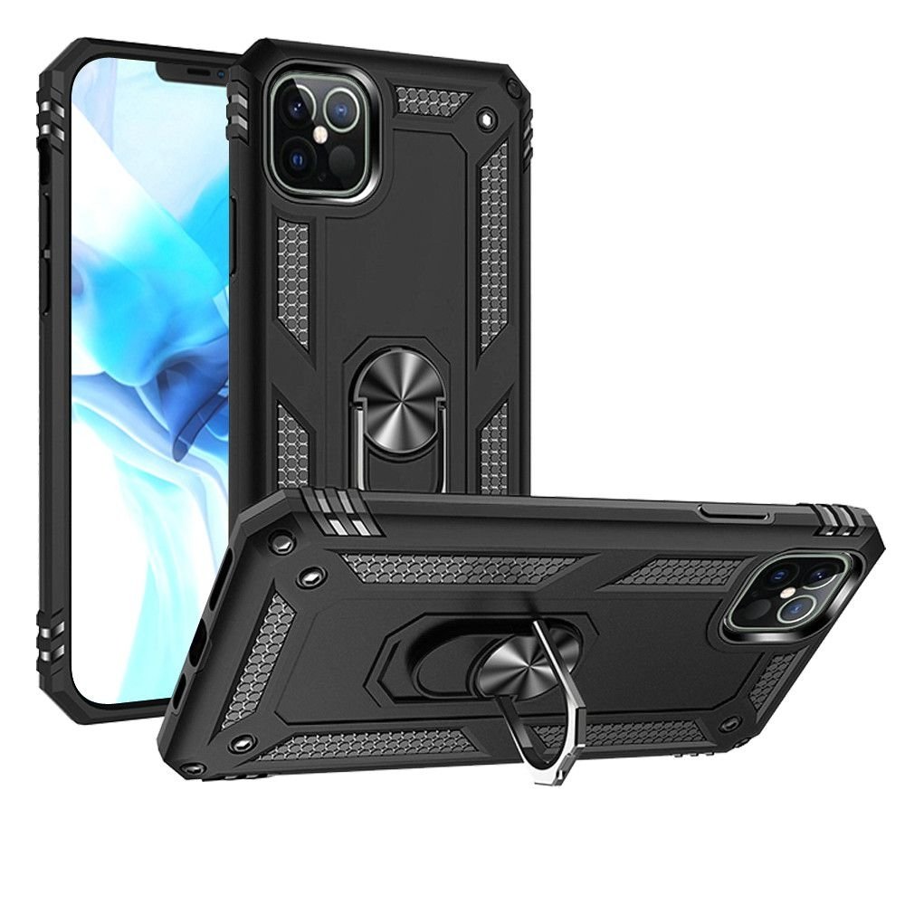 For Apple iPhone 14 PRO 6.1" Ring Magnetic Kickstand Hybrid Case Cover - Image 2