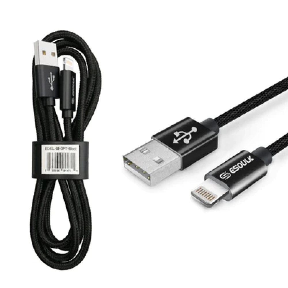 Esoulk 3.3ft/1m Nylon Braided USB Cable For IPhone - Image 3