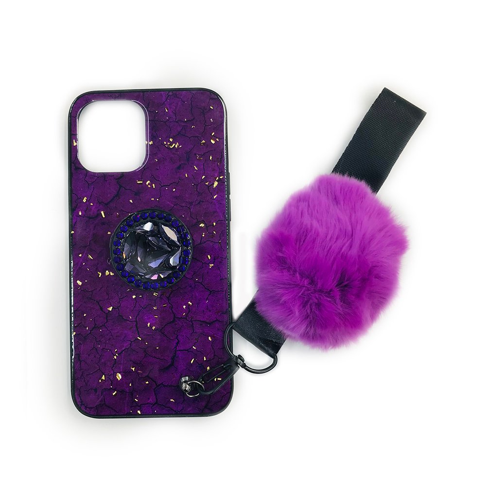 For Apple iPhone 12 Pro Max 6.7 Fur Ball Marble Case Cover