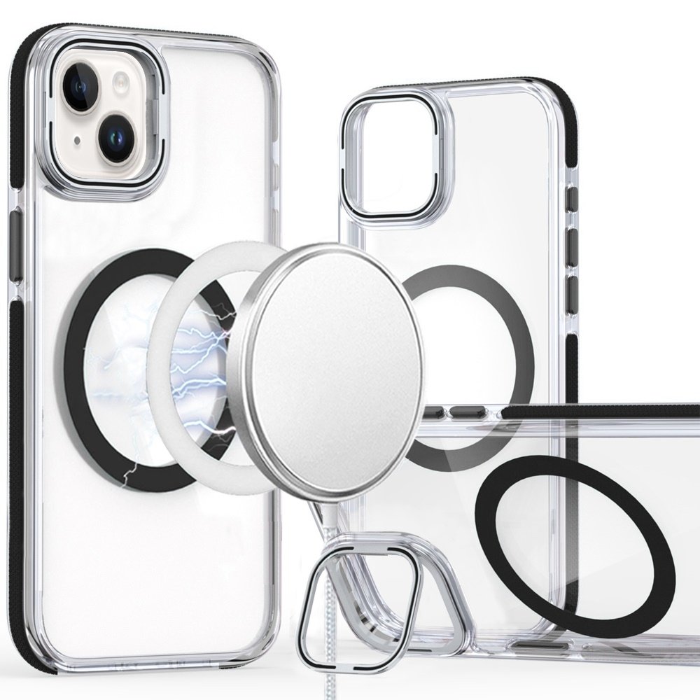 For Apple iPhone 13/14 MagSonic Camera Bracket Stand Magnetic Ring Circle Hybrid