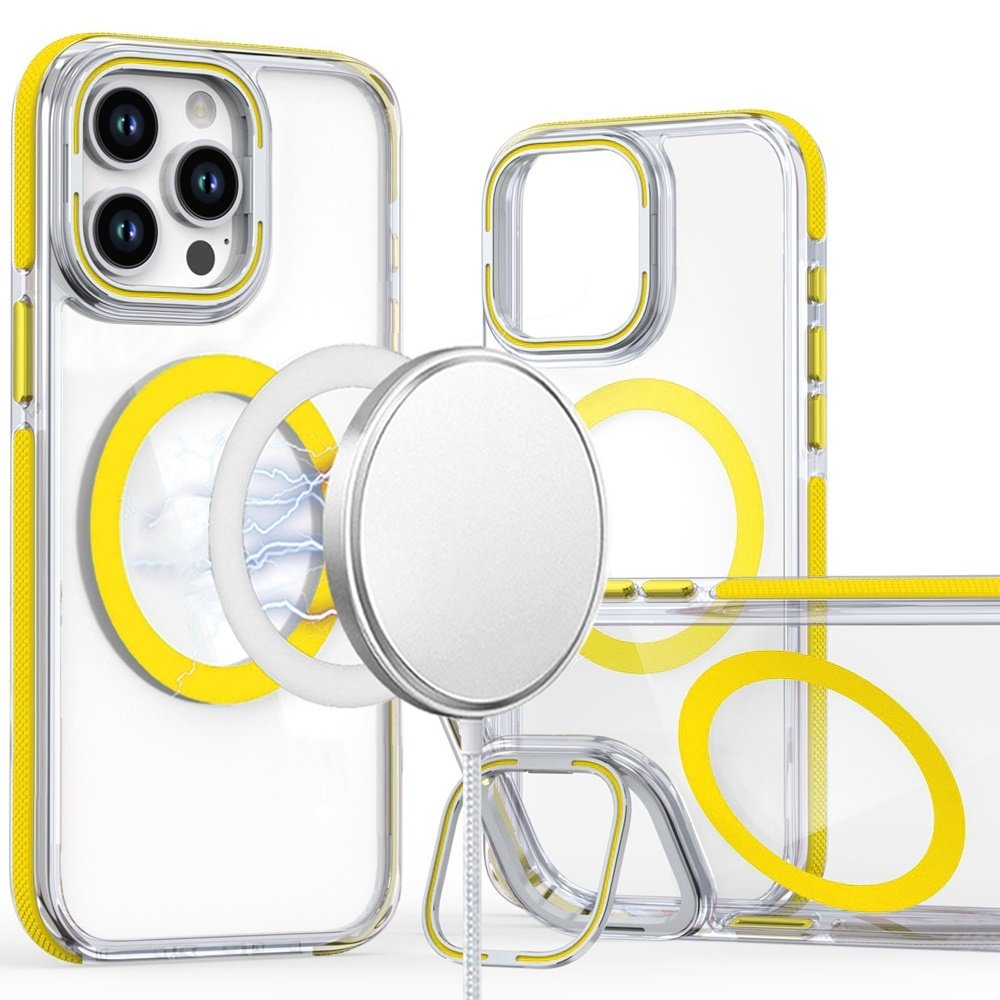 For Apple iPhone 15 Pro Max MagSonic Camera Bracket Stand Magnetic Ring Circle Hybrid - Image 6
