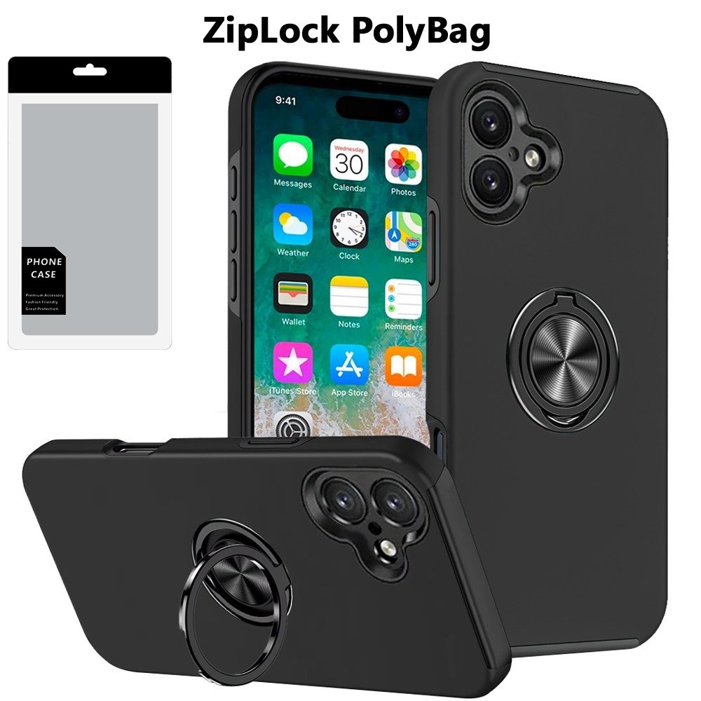 [PolyBag] For Apple iPhone 16 Plus 6.7 inch CHIEF Oil Painted Magnetic Ring Stand Hybrid