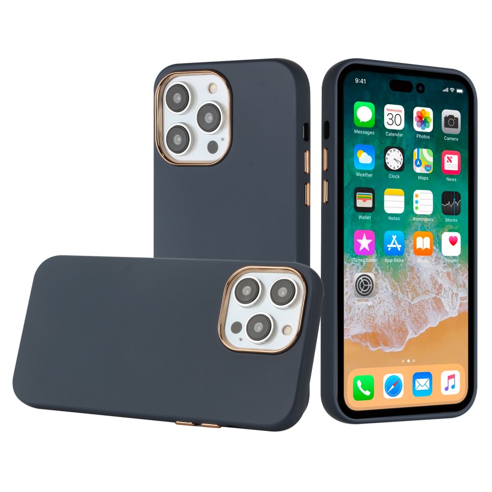 For Apple iPhone 13 Pro Max Classy Slick Chromed Around Hybrid Case Cover - Image 2