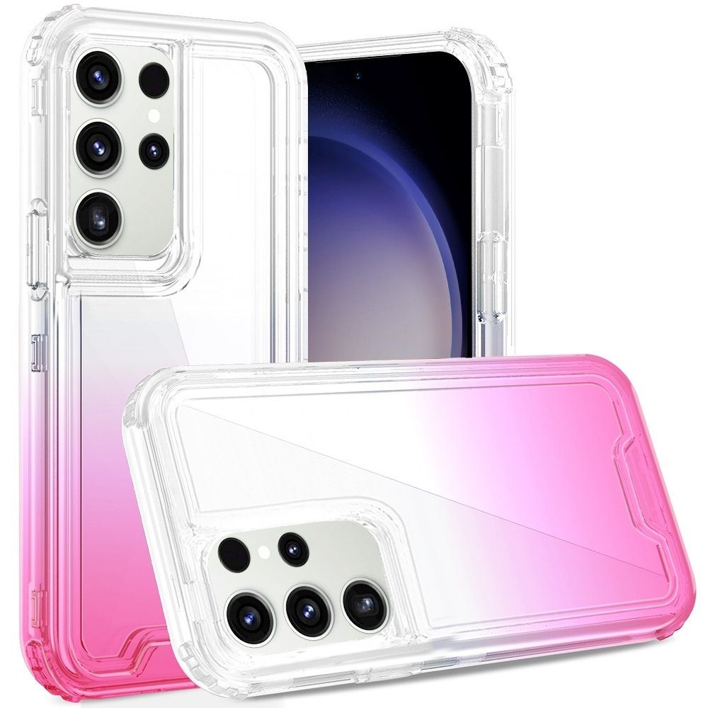 For Samsung Galaxy s24 3in1 Two Tone Shockproof Transparent Hybrid Case - Image 2