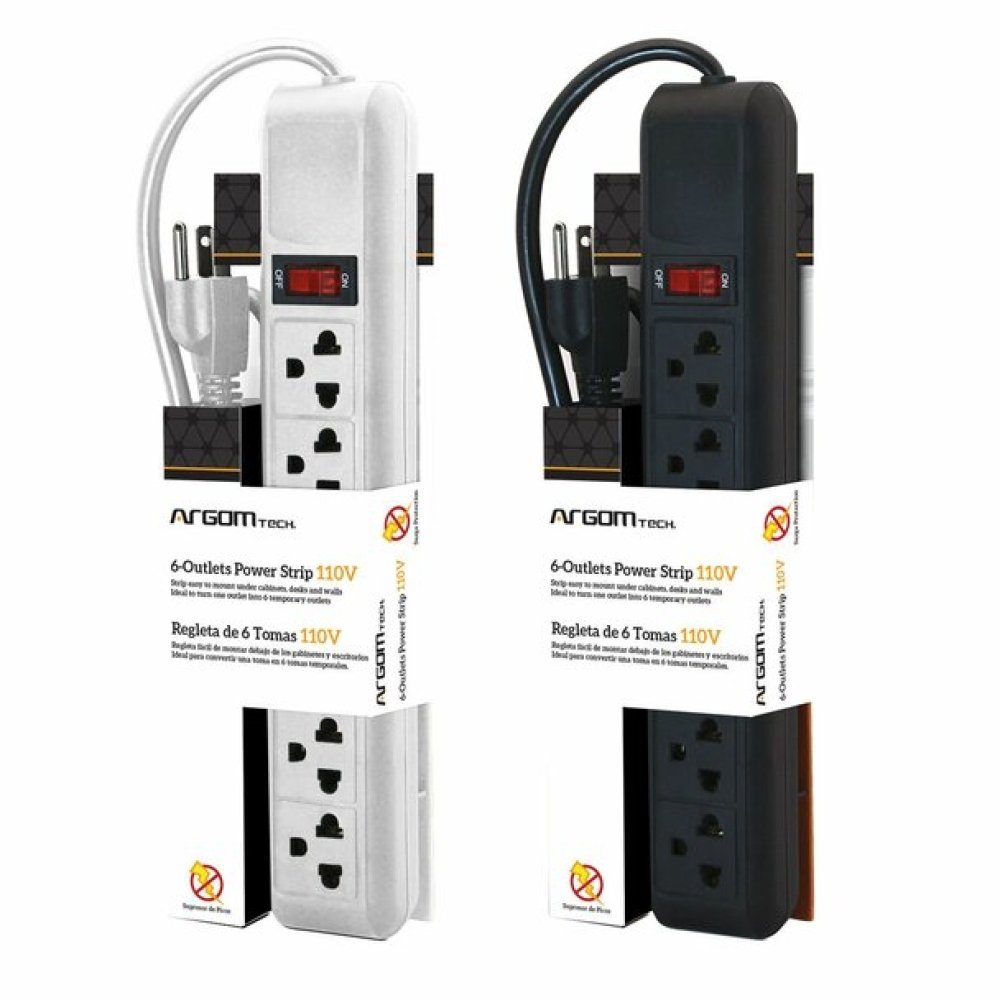 6-Outlet Power Strip 110V - White